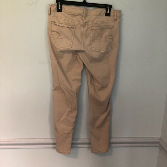 American Eagle Cream Colored Jeggings Size 8 - Picture 4 of 12
